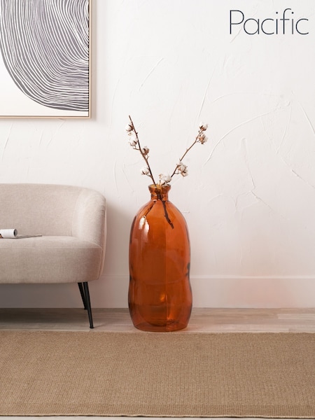 Pacific Lifestyle Orange Irregular Shaped Glass Tall Vase (F66834) | £100