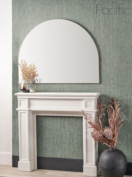 Pacific Lifestyle Gold Metal Slim Frame Wide Arch Wall Mirror (F66842) | £299