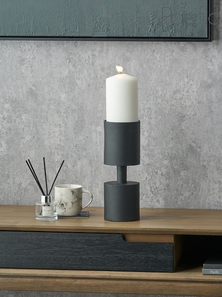 Pacific Lifestyle Black Metal Pillar Candle Small (F66858) | £50
