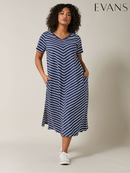 Evans Jersey Slub 100% Cotton Dress (F66867) | £39