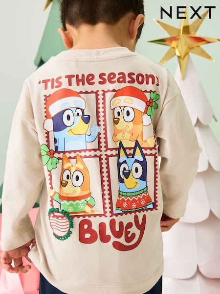 Cream Christmas Long Sleeve T-Shirt (12mths-8yrs) (F66878) | £10 - £12