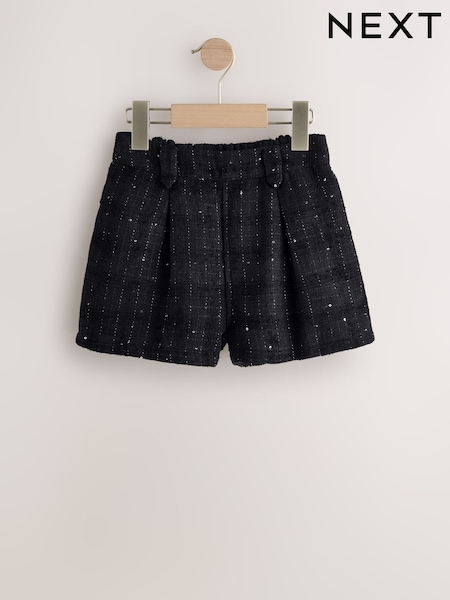 Black Check Shorts (3-16yrs) (F66882) | £16 - £21