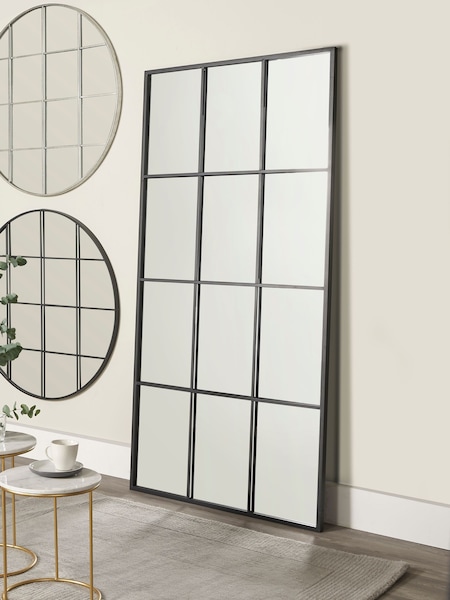 Pacific Lifestyle Grey Metal 12 Section Floor Mirror (F66907) | £350