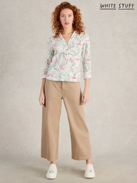 White Stuff Green Annie 100% Cotton Jersey Shirt (F66924) | £45