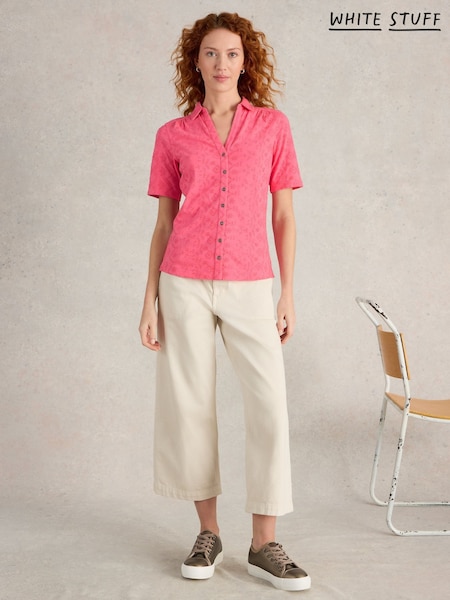 White Stuff Pink Annie Broderie Shirt (F66939) | £45