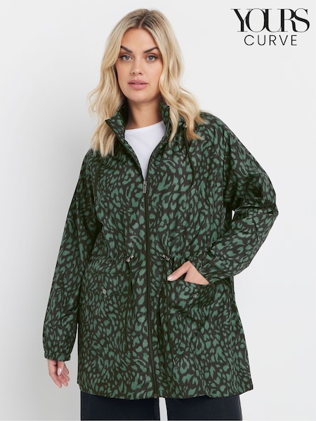 Yours Curve Green Lightweight Parka (F66973) | £36