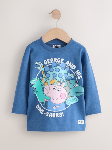 Blue Peppa Pig Long Sleeve T-Shirt (6mths-8yrs) (F67040) | £10 - £12