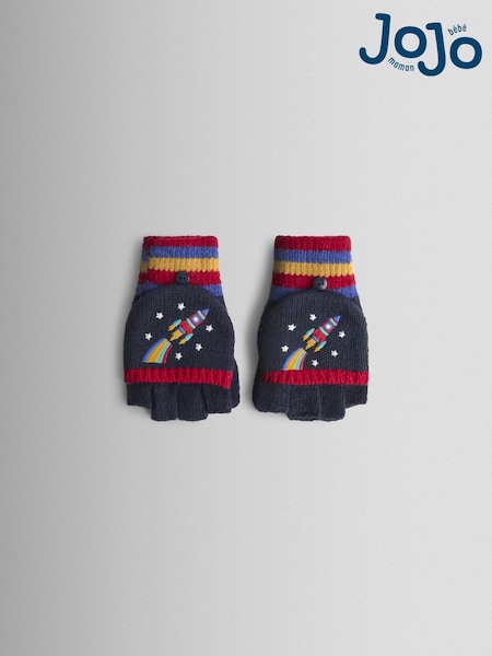 JoJo Maman Bébé Navy Rocket Gloves (F67068) | £15.50