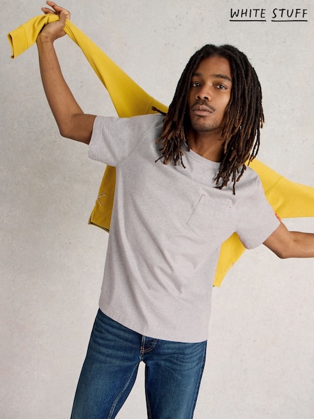 White Stuff Grey Pocket 100% Cotton T-Shirt (F67092) | £30