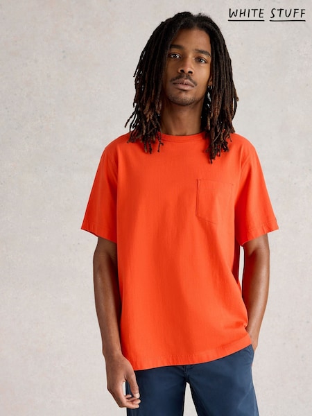 White Stuff Red Pocket 100% Cotton T-Shirt (F67098) | £30