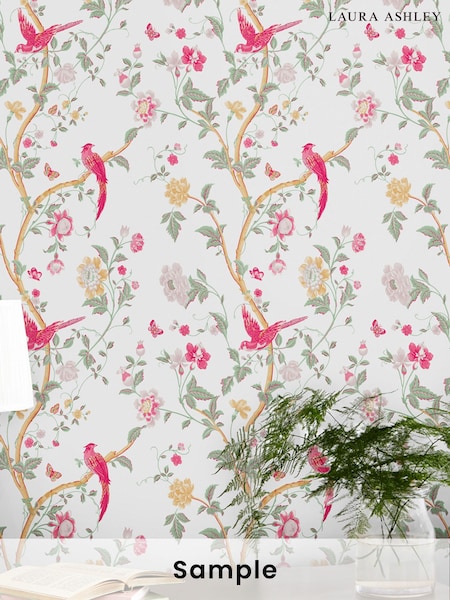 Laura Ashley Peony Summer Palace A4 Wallpaper Sample (F67123) | £1