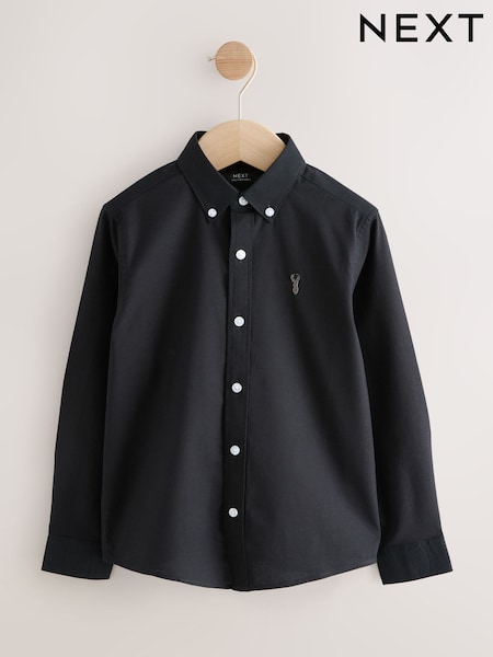 Black Single Oxford Shirt (3-16yrs) (F67206) | £11 - £16