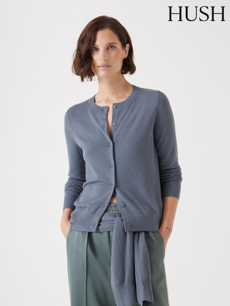 Hush Grey Slim Button Through Knitted Cardigan (F67308) | £80