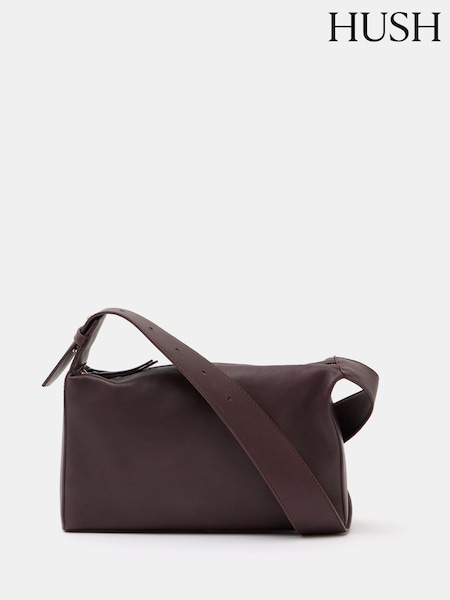 Hush Red 100% Cotton Cleo Minimal Leather Cross-Body Bag (F67349) | £140