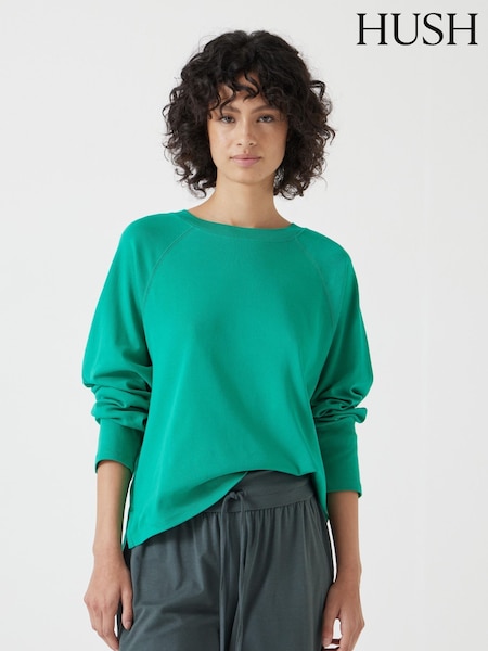 Hush Teal Matilda 100% Cotton Raglan Top (F67371) | £40