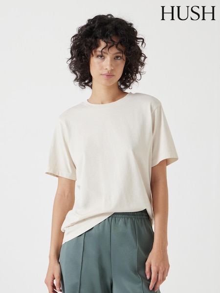 Hush Almond 100% Cotton Rosie Regular Fit T-Shirt (F67376) | £32