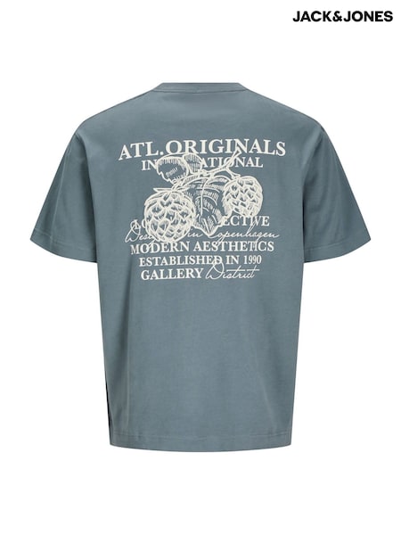 JACK & JONES Blue Graphic Back Print Tee (F67577) | £16