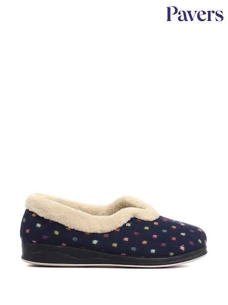 Pavers Blue Polka Dot Slippers (F67645) | £25