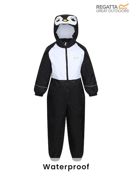 Regatta Black Kids Mudplay III Waterproof Puddle Suit (F67684) | £39