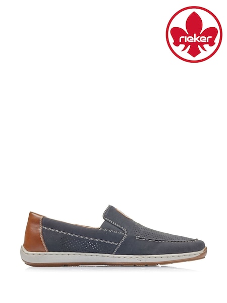 Rieker Mens Blue Elasticated Shoes (F67733) | £67