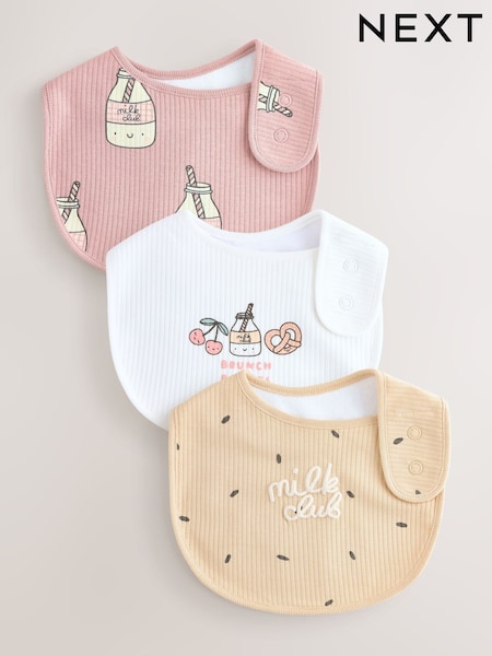 Berry Pink Food Character Baby Bibs 3 Pack (F67865) | £8