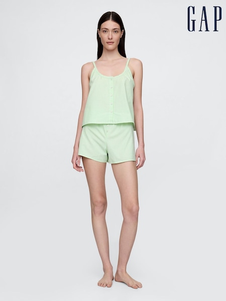 Gap Green Poplin Pyjama Shorts Set (F68095) | £28