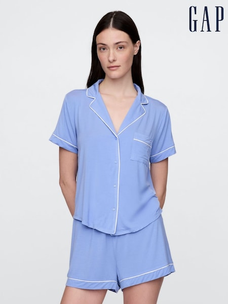 Gap Blue Modal Short Sleeve Pyjama Top (F68097) | £17