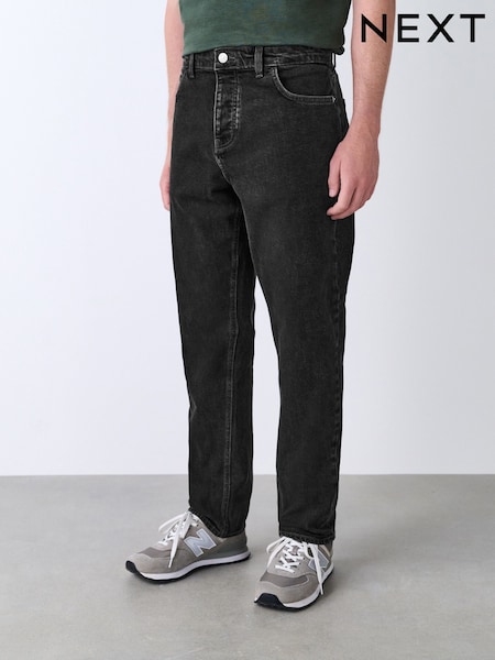 Washed Black Slim Fit Vintage Wash Denim Jeans (F68205) | £32