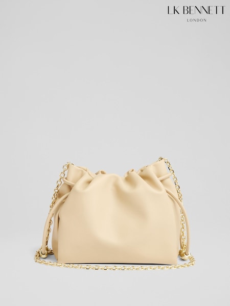 LK Bennett Natural Kendra Amber Leather Bead Cross-Body Bag (F68242) | £279