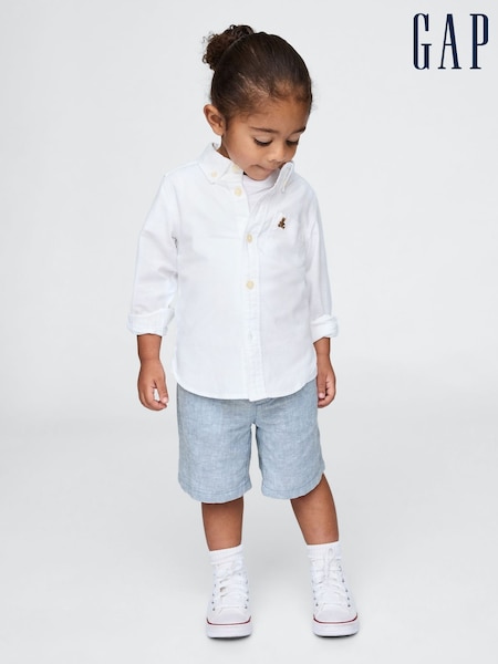 Gap Blue Linen-Cotton Shorts (6mths-5yrs) (F68335) | £12
