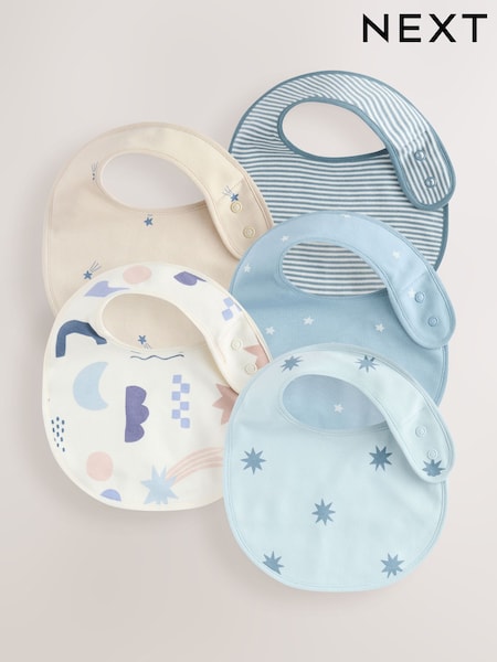 Multi Baby Bibs 5 Pack (F68437) | £10