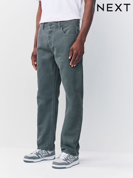 Light Blue Straight Fit Canvas Denim Jeans (F68495) | £30