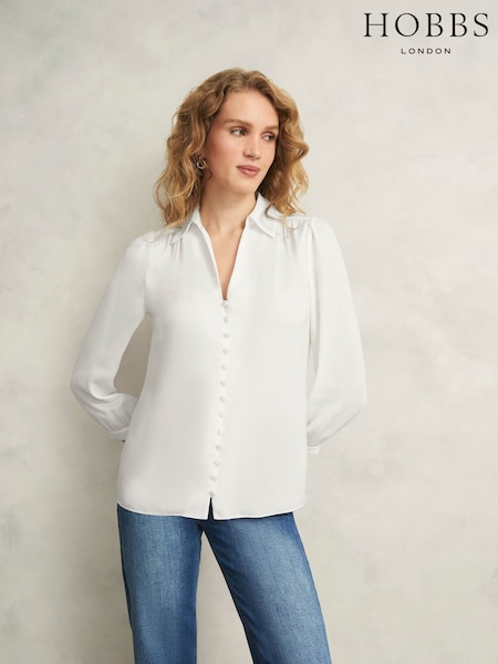 Hobbs Cream Madison Blouse (F68516) | £89