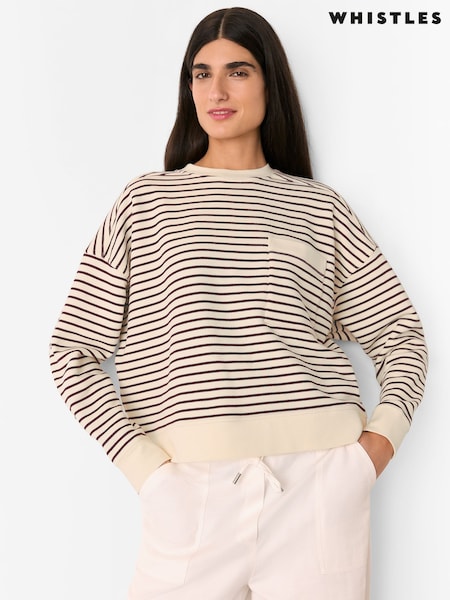 Whistles Red Stripe Sweatshirt (F68584) | £89