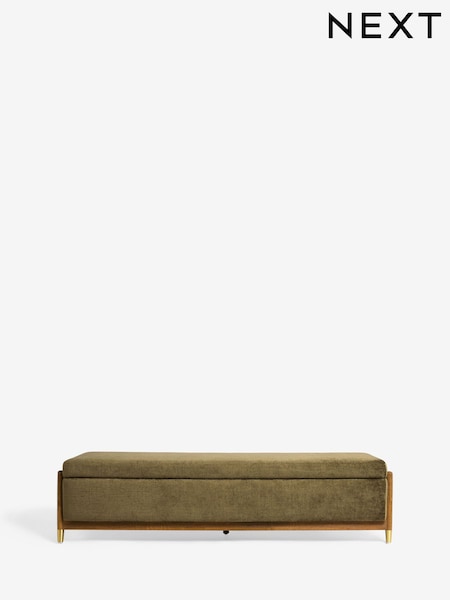 Plush Chenille Moss Flinton Ottoman (F68589) | £340 - £365