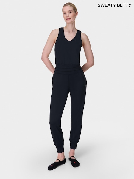 Sweaty Betty Black Gaia Performance Yoga Jumpsuit (F68794) | £100