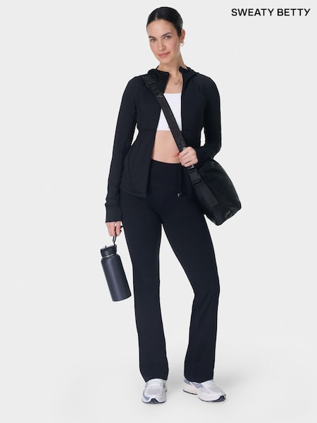 Sweaty Betty Black Power 34 Bootcut Workout Trousers (F68798) | £90