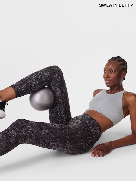 Sweaty Betty Black Dark 7/8 Length Power Workout Leggings (F68807) | £88