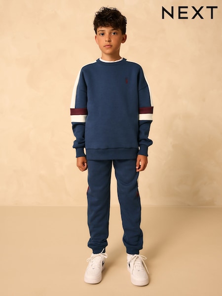 Navy Colourblock Crew Set (3-16yrs) (F68864) | £24 - £32