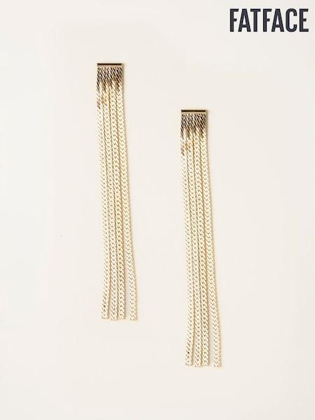 FatFace Gold Tone Chain Link Earrings (F68958) | £14.50