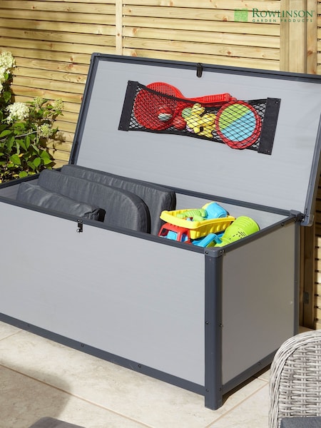 Rowlinson Light Grey Airevale 4x2ft Plastic Garden Cushion Box with Assembly (F69046) | £260