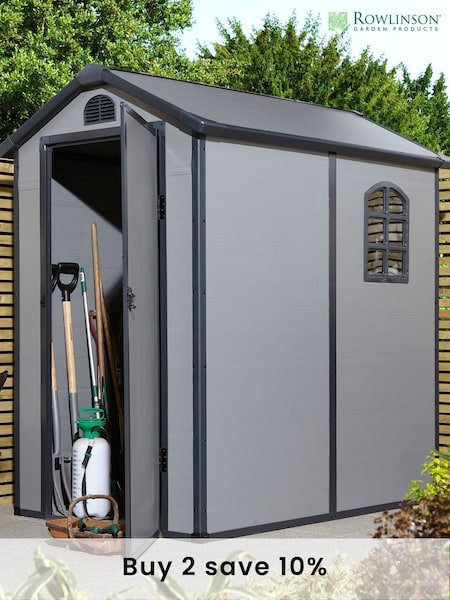 Rowlinson Light Grey Airevale 4x6ft Plastic Garden Shed Foundation Kit Assembly (F69078) | £800