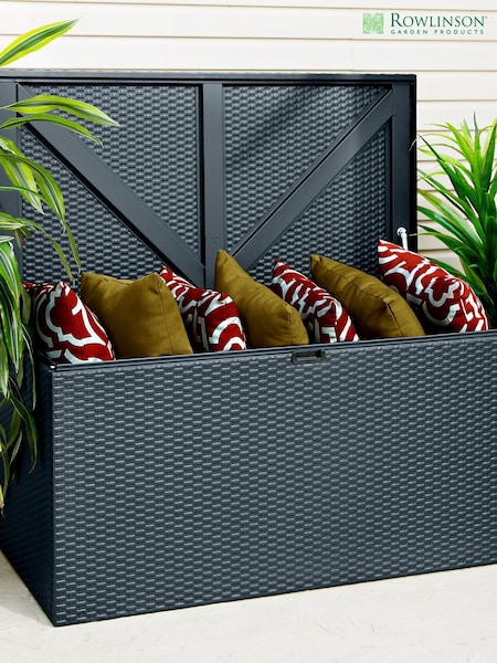 Rowlinson Anthracite Metal Garden Cushion Box with Assembly (F69081) | £398