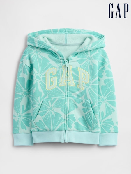 Gap Green Logo Fleece-Lined Zip Up Hoodie (6mths-5yrs) (F69145) | £20