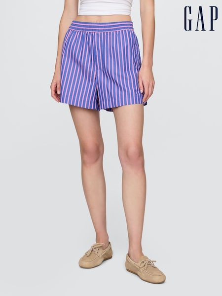 Gap Blue/Pink Cotton Poplin Striped Shorts (F69178) | £35