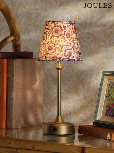 Joules White & Blue Apsley Rechargeable Led Wireless Table Lamp (F69269) | £50