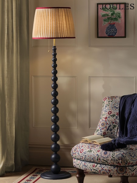 Joules Navy Blue Harewood Floor Lamp (F69277) | £250