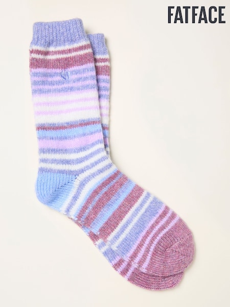 FatFace Purple Super Soft Striped Socks (F69485) | £10.50