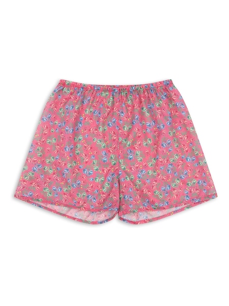 Konges Sløjd Pink 100% Organic Cotton Pacey Floral Print Shorts (F69518) | £35