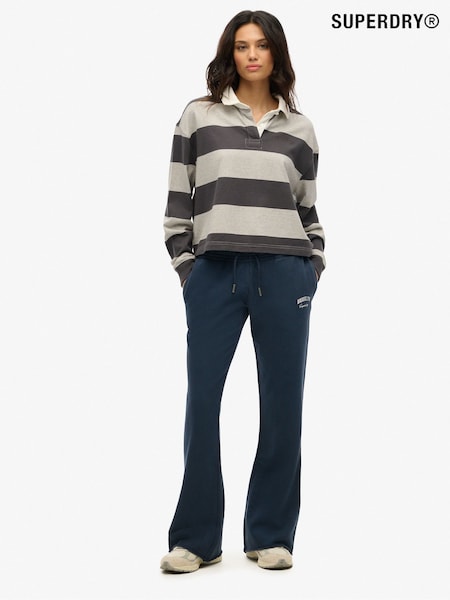 Superdry Blue 100% Cotton Athletic Essentials Low Rise Flare Joggers (F69529) | £45